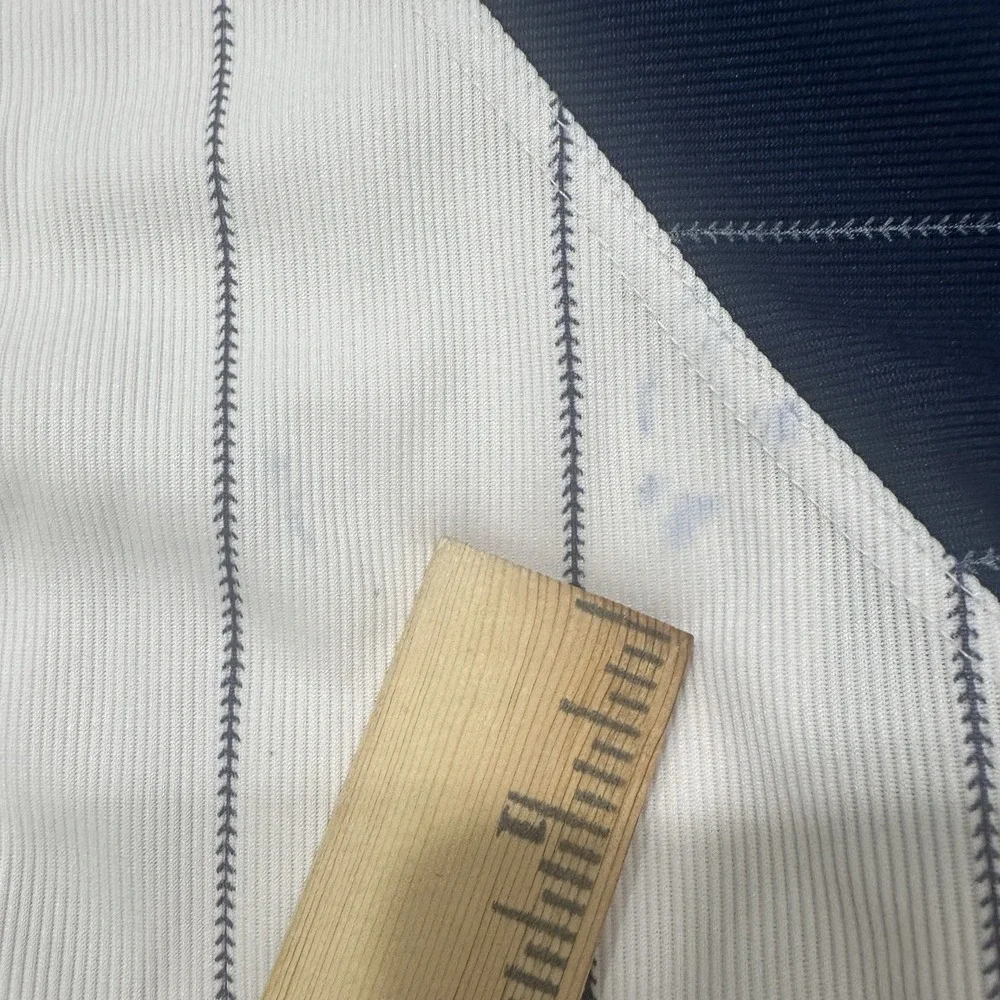 FUBU‎ Baseball Jersey XL White Pinstripe Y2K Button Front Hip Hop 2000s
